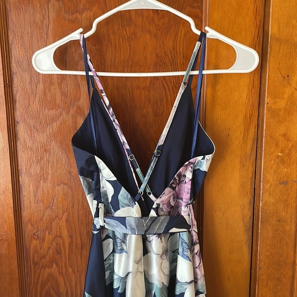 Hello Molly Navy and Lavender Floral Maxi Dress - Picture 3 of 5